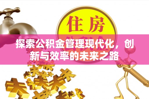 花溪探索公积金管理现代化，创新与效率的未来之路