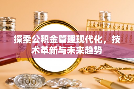 花溪探索公积金管理现代化，技术革新与未来趋势