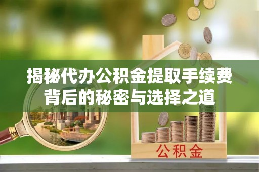 花溪揭秘代办公积金提取手续费背后的秘密与选择之道
